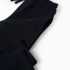 Trousers in Cotton Piqué for Boys 'Slim', Dark Blue