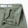 Twill Chino Trousers for Boys 'Slim Fit', Green