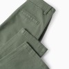 Twill Chino Trousers for Boys 'Slim Fit', Green