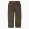 Corduroy Chino Trousers for Boys 'Straight Fit', Dark Green