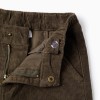 Corduroy Chino Trousers for Boys 'Straight Fit', Dark Green
