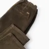 Corduroy Chino Trousers for Boys 'Straight Fit', Dark Green