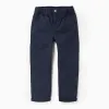 Twill Cargo Trousers for Boys, Dark Blue