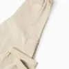 Twill Cargo Trousers for Boys, Beige
