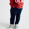 Cargo Trousers with Elasticated Waist and Drawstring for Boys, Dark Blue