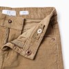 Corduroy trousers 'slim fit' for boys, dark beige