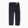 Corduroy trousers 'slim fit' for boys, dark blue