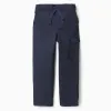 Chevron Interlock Trousers for Boys 'Straight', Dark Blue