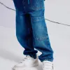 Cargo Jeans in Cotton for Boys 'Baggy Fit', Blue