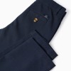 Slim twill chino trousers You&Me for boys, dark blue