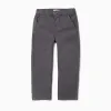 Baggy twill chino trousers B&S for boys, dark grey