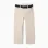 Slim fit twill chino trousers with belt for boys, light beige