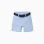 Twill midi shorts with belt for baby boys, light blue
