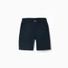 SHORTS LINEN, DARK BLUE