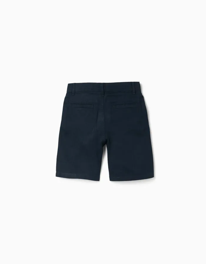 SHORTS LINEN, DARK BLUE