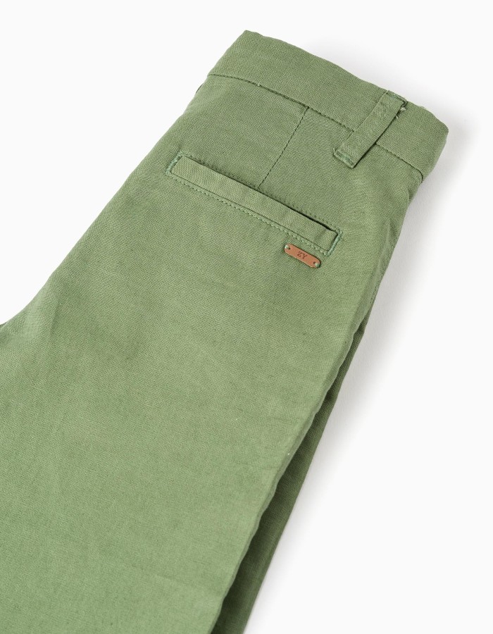 SHORTS LINEN, GREEN