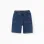 Midi denim shorts with drawstring for boys, dark blue