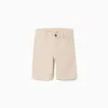SHORTS TWILL, LIGHT BEIGE