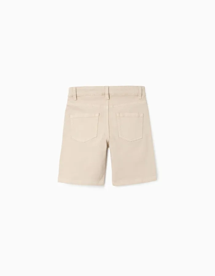 SHORTS TWILL, LIGHT BEIGE