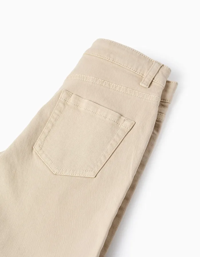 SHORTS TWILL, LIGHT BEIGE