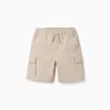 SHORTS TWILL, LIGHT BEIGE