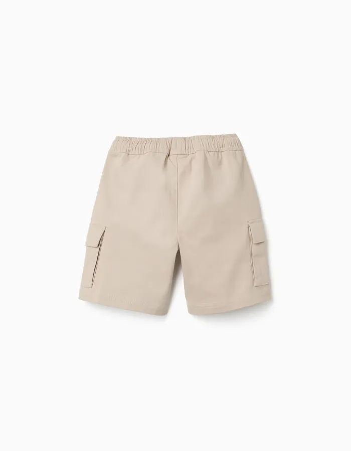 SHORTS TWILL, LIGHT BEIGE