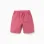Midi poplin shorts with drawstring and pockets for boys, dark pink