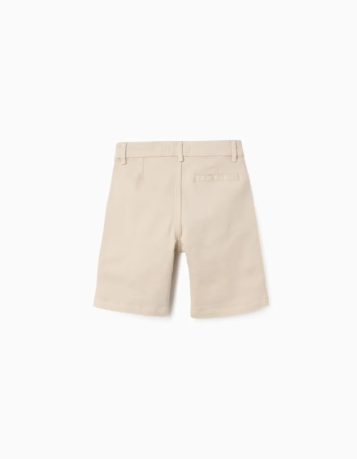 CHINO SHORTS TWILL, LIGHT BEIGE
