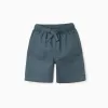 SHORTS LINEN, BLUE