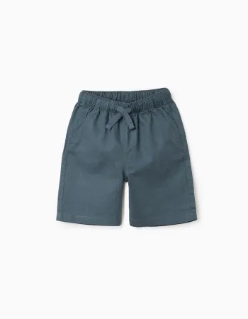 SHORTS LINEN, BLUE
