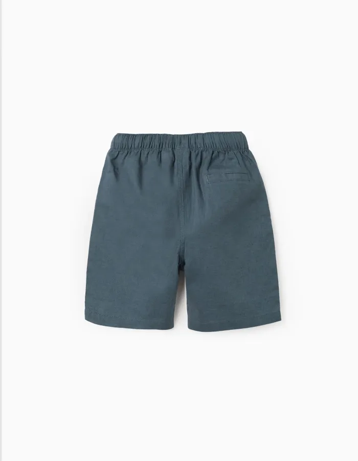 SHORTS LINEN, BLUE