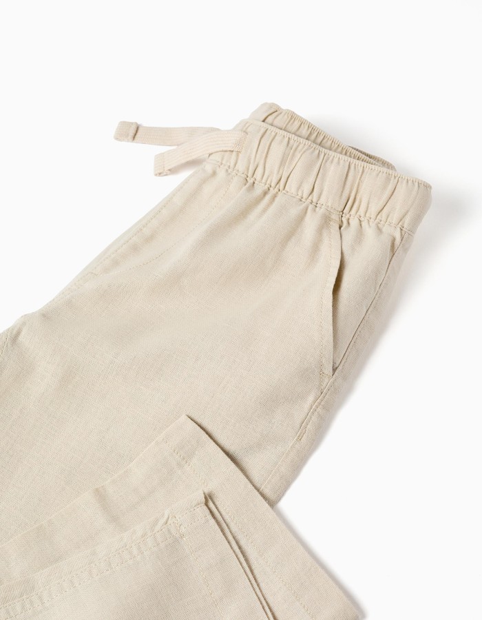 Pants Linen, Light Beige