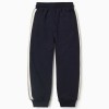 Cotton joggers with striped tape for boys, navy blue/beige/green