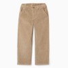 Straight fit corduroy chino trousers for boys, dark beige