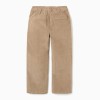 Straight fit corduroy chino trousers for boys, dark beige