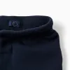 Brushed joggers with cargo pockets and print for boys, navy blue
