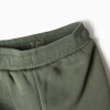 Brushed joggers with cargo pockets and print for boys, dark green