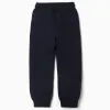 Slim fit brushed joggers with print for boys, navy blue
