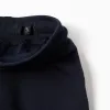 Slim fit brushed joggers with print for boys, navy blue