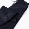 Slim fit brushed joggers with print for boys, navy blue