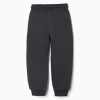 Slim fit brushed joggers with print for boys, dark grey