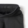 Slim fit brushed joggers with print for boys, dark grey