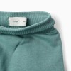 Slim fit brushed joggers with print for boys, blue-green