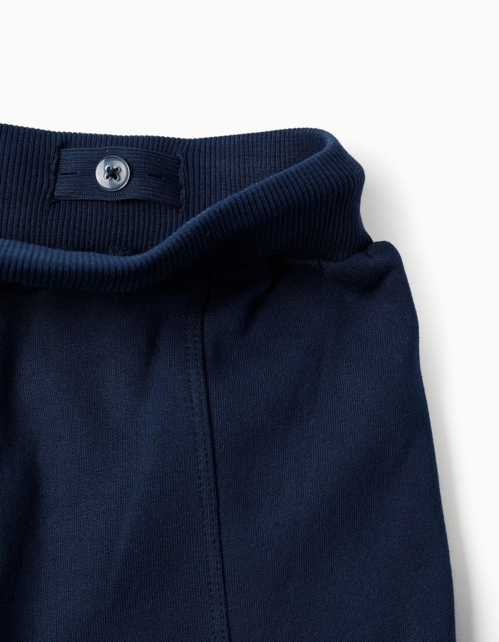 Brushed joggers with Spider-Man print and drawstring for boys, navy blue