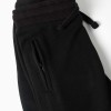 Fleece joggers with drawstring and pockets for boys, black