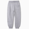 Fleece joggers with drawstring and pockets for boys, light grey
