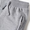 Fleece joggers with drawstring and pockets for boys, light grey