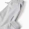 Slim fleece joggers with pockets and ZY print for boys, light grey