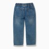Denim joggers with drawstring and 5 pockets for boys, blue