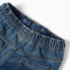Denim joggers with drawstring and 5 pockets for boys, blue